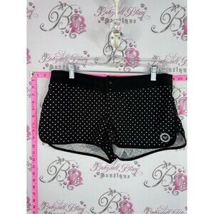 Roxy shorts swim corset tie up rare Black Polka Dot Sport Shorts
